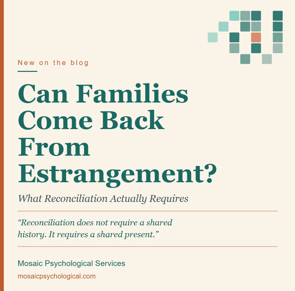 Click to Read Can Families Come Back From Estrangement? What Reconciliation Actually Requires Photo for Can Families Come Back From Estrangement? What Reconciliation Actually Requires 