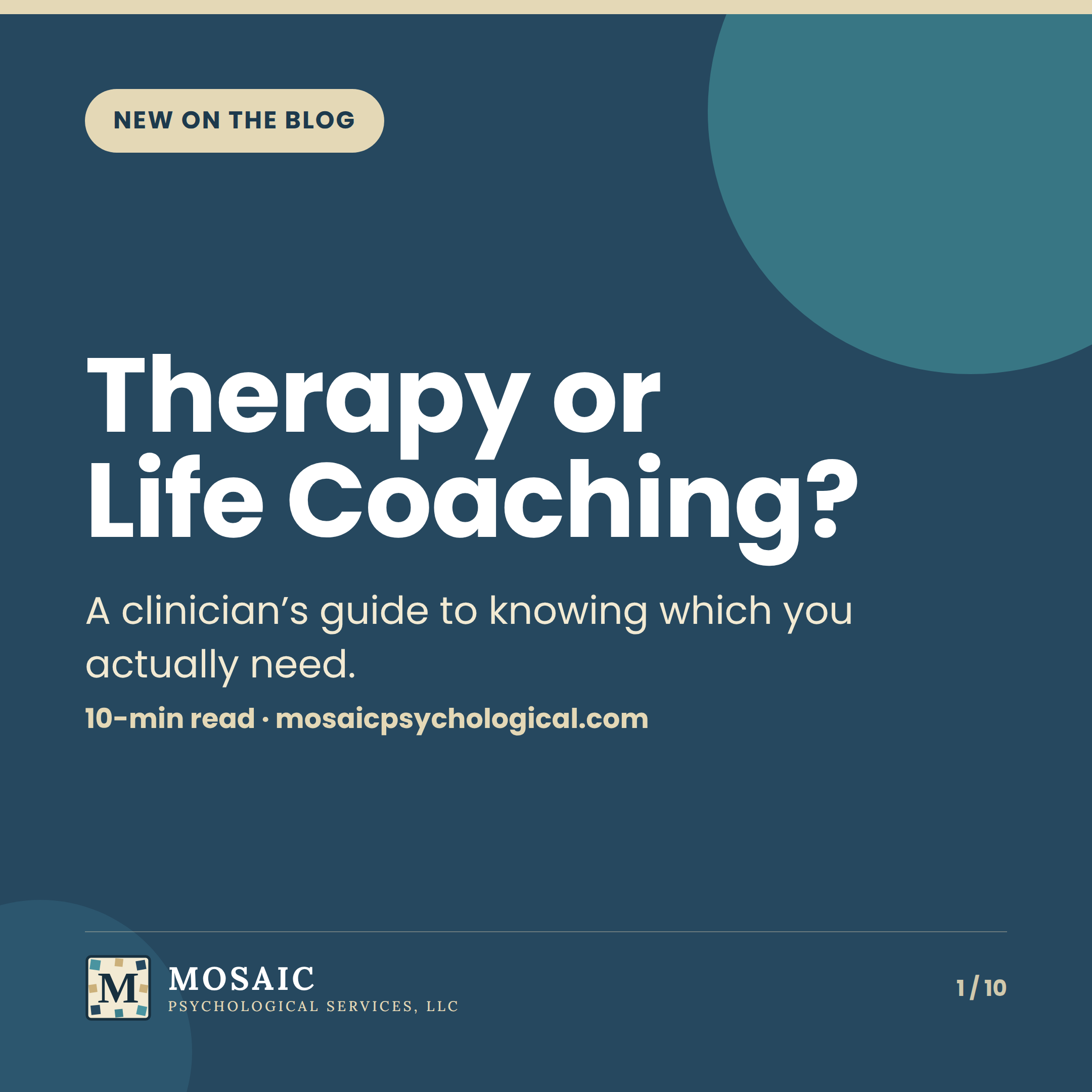 Photo for Therapy or Life Coaching? A Clinician&rsquo;s Guide to Knowing Which You Actually Need 