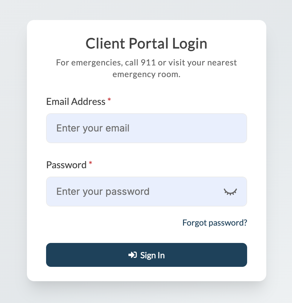 Mosaic Psychological Patient Portal